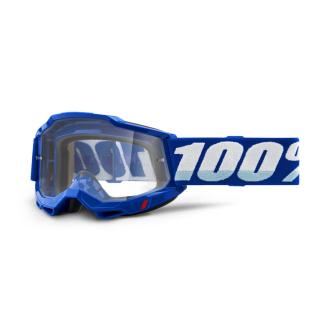 Crossbrille 100% Accuri II OTG Blau, klar für Brillenträger